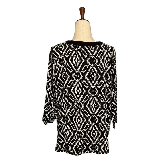 Cathy Daniels Geometric Tunic Top 1X - Picture 6 of 8